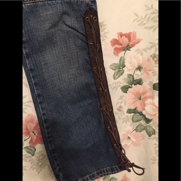 Vintage/Retro Ralph Lauren Lace Up Signature Jeans, Size: 6 - Picture 3 of 8
